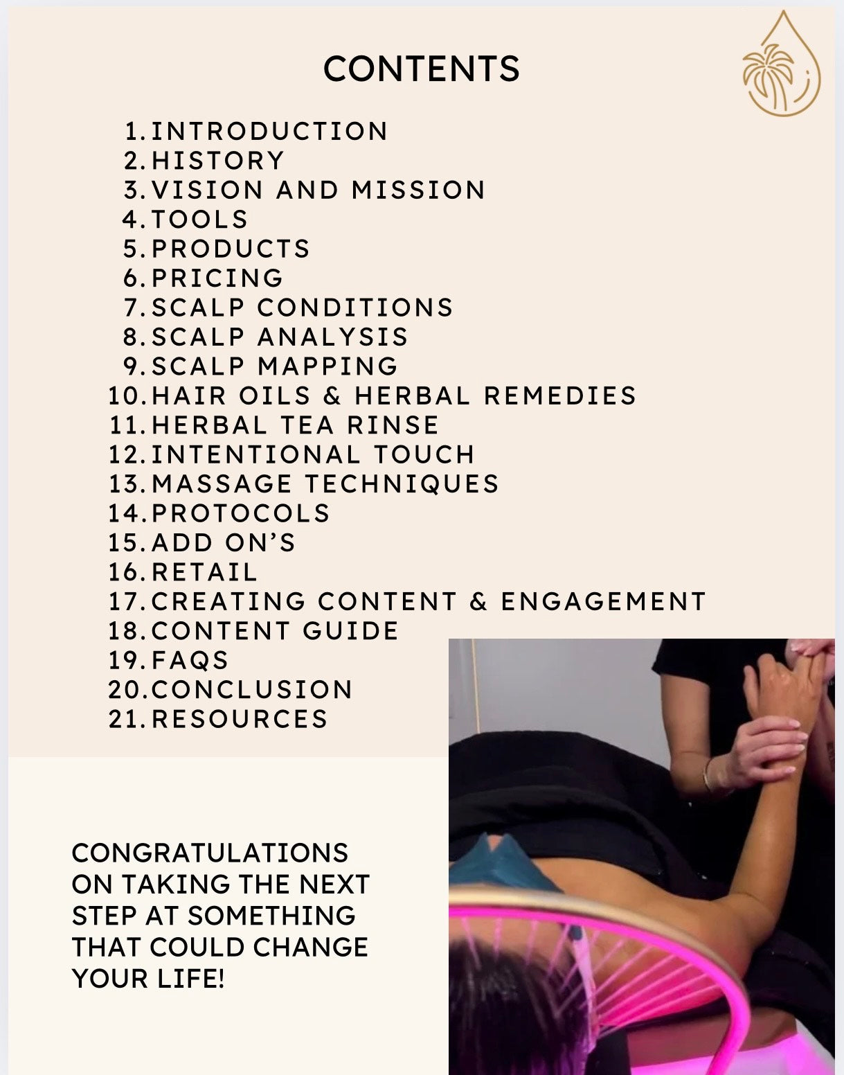 Head Spa Training Physical Book
